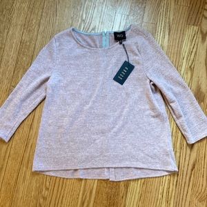 Anthropologie W5 Pastel Pink 3/4 Sleeve Length Sweater Size Small
